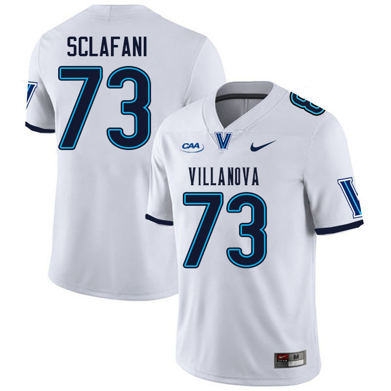 Villanova Wildcats #73 Nico Sclafani College Football Jerseys Stitched-White Villanova Wildcats #73 Nico Sclafani College Football Jerseys Stitched-White